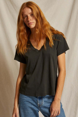 T69 Hendrix Cotton Boxy V Neck Tee