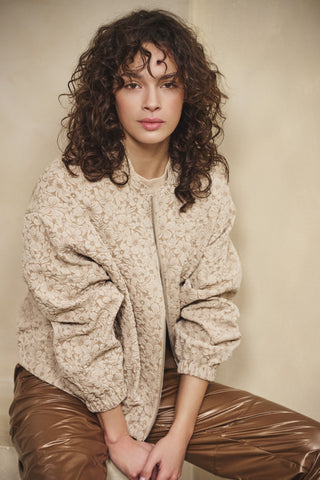 Bomber Jacket Flower 3D