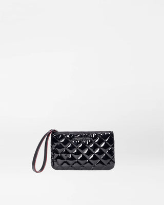 Black Lacquer Flat Metro Wristlet