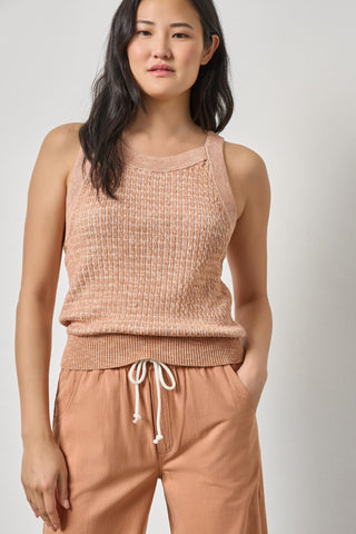 Mini Cable Knit Tank - Coppertone