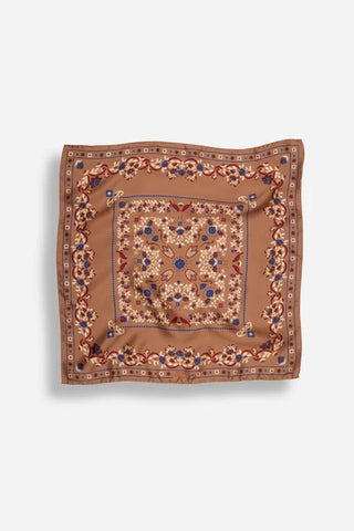 Small Scarf Secret Garden Camel Silk