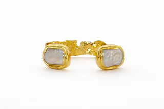 Mist Cuff Medium Gold - Pearl