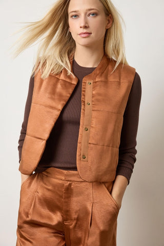 Satin Quilted Vest