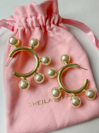 Gio Hoops Brushed Gold
