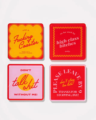 Snarky Red Coasters