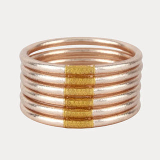 Champagne All Weather Bangles® (Set of 6) - Serenity Prayer M