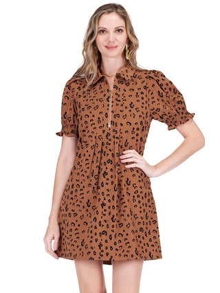 Front Zip Darts Dress