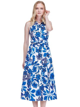 Fitted Halter Midi Shirtdress