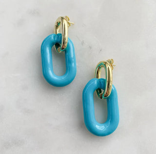 Small Shakedown Earrings - Blue