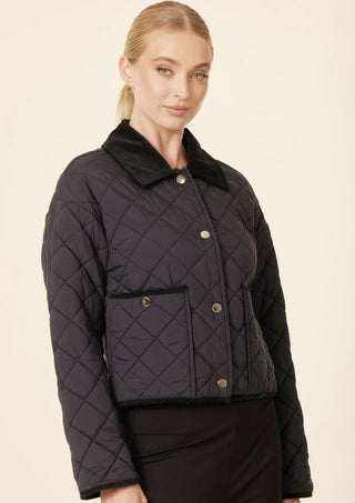 Velvet Collar Quilt Jacket
