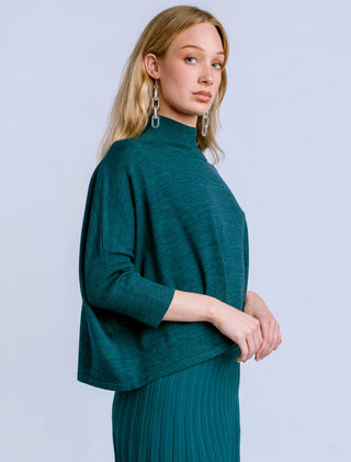 Aja Ortho Solid Top - Heathered Teal