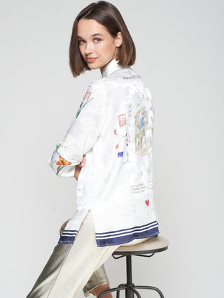 SHIRT MARIELA RETIRO JACQUARD PRINT