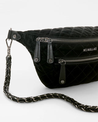 Small Crosby Crossbody Sling - Black Tech Velvet