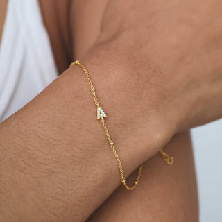 Petite Initial Chain Bracelet