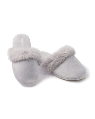 Faux Fur Trim Slipper