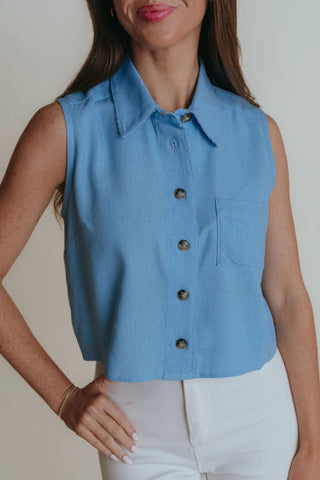 Paige Top - Blue