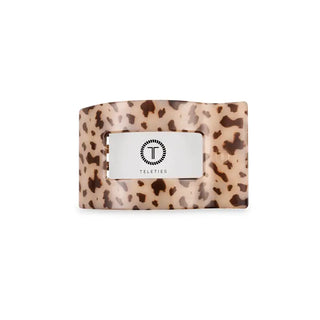 Flat rectangle hair clip small Blonde tortoise