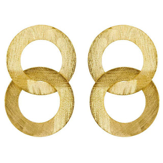 Greta Earrings - Brushed Gold