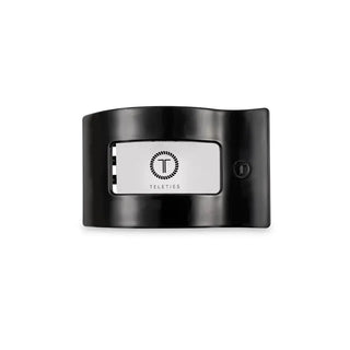 Flat rectangle hair clip small jet black