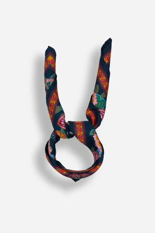 Small Scarf Volcanique Pink Silk