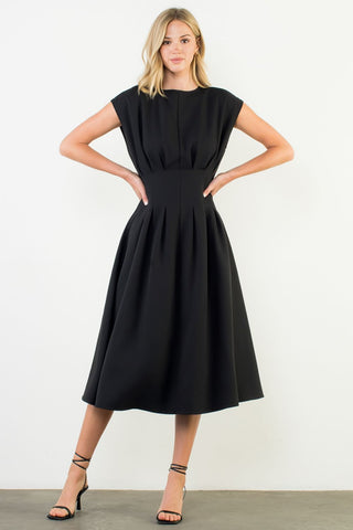 Black Pleated Dress