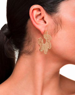 Tidal Grace Hoops Shiny 18K Gold Plated