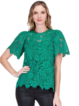 Short Sleeve Lace Top