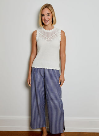 Striped Pant - Chambray Combo