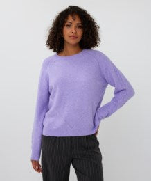 Raglan Sweater AJour - Light Violet